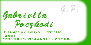 gabriella poczkodi business card